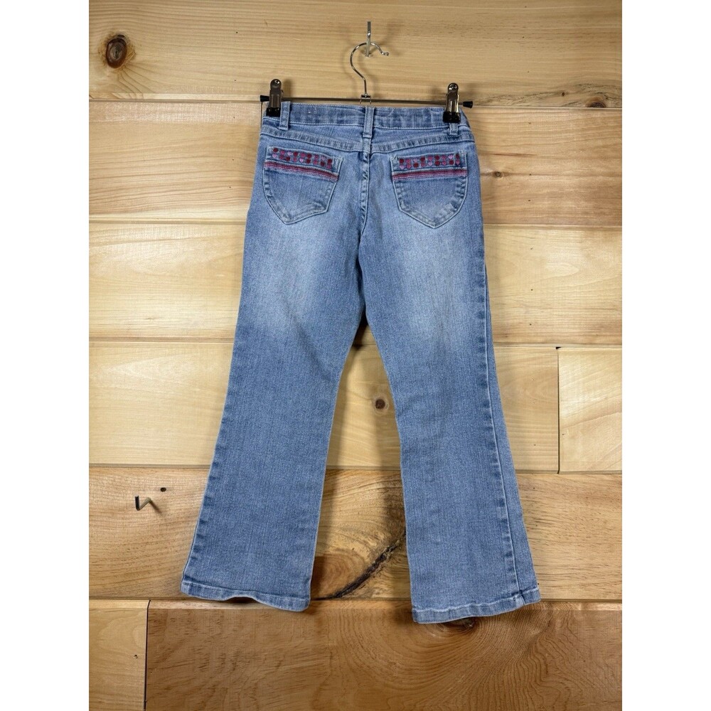 Zana di jeans medium wash with embroidered details Girls Size 6 🩷❤️ - Picture 4 of 7